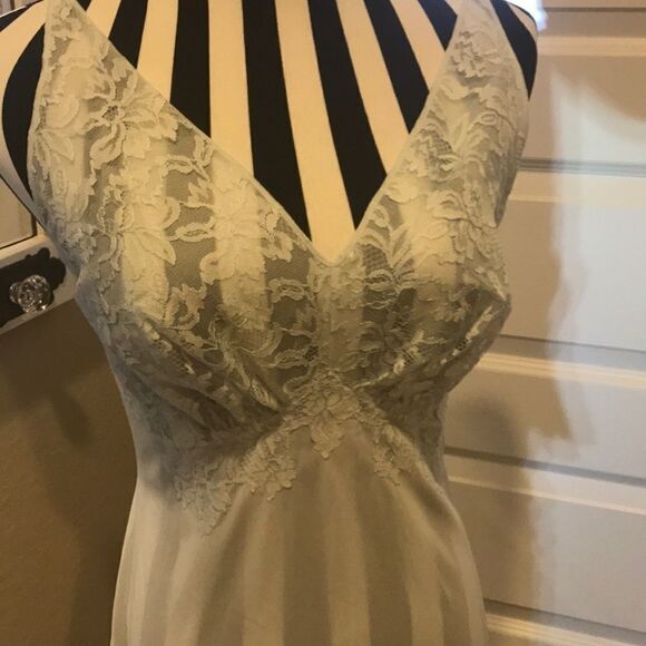 ‎Pale blue sexy see-through lace nightgown - Picture 3 of 5